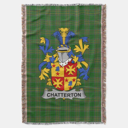 Irish Chatterton Wapen Familie Crest Irelan Deken (Voorkant Verticaal)