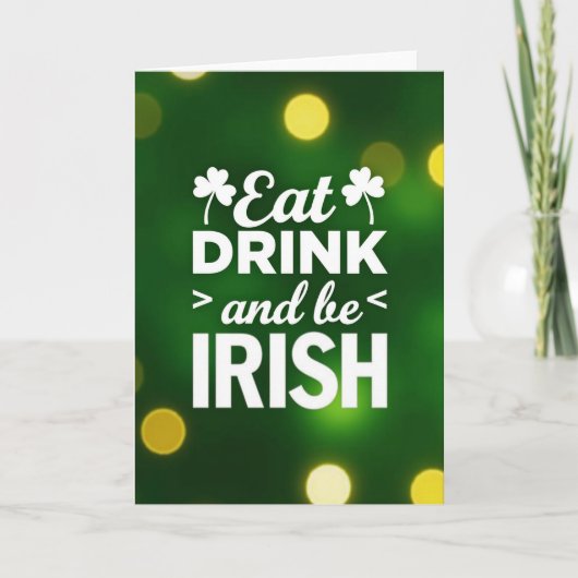 Irish Cheer Glitter Texture Card Kaart (Voorkant)