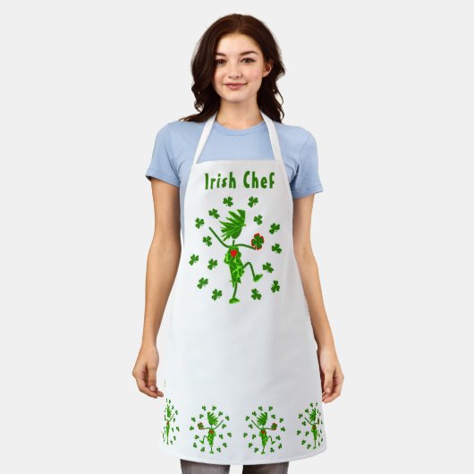 Irish Chef Apron personalize Words Schort (Gedragen)