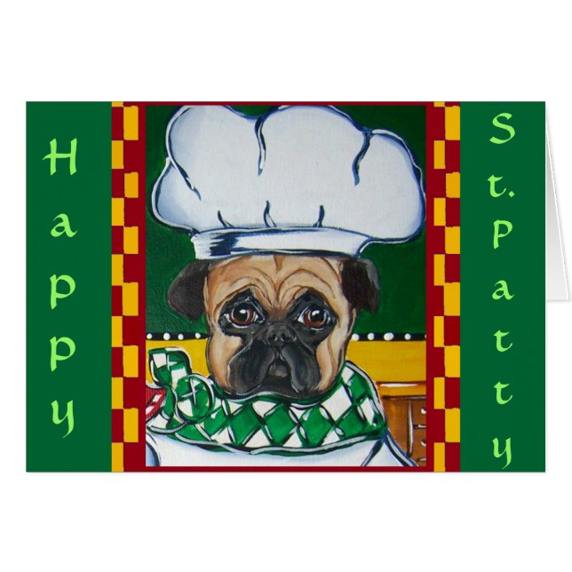 Irish Chef Pug (Voorkant Horizontaal)