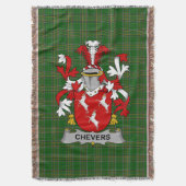 Irish Chevers Wapen van de familie Crest Ierland Deken (Voorkant Verticaal)