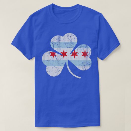 Irish Chicago Flag Shamrock St Patricks Day T-shirt (Design voorkant)