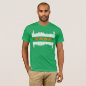 Irish Chicago Skyline Flag St Patrick's Day T-shirt (Voorkant volledig)