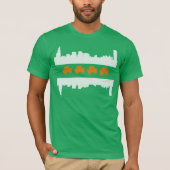 Irish Chicago Skyline Flag St Patrick's Day T-shirt (Voorkant)
