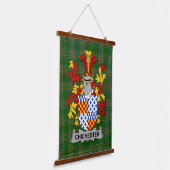 Irish Chichester Coat of Arms Family Crest Hangend Wandkleed (Gebogen)