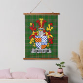 Irish Chichester Coat of Arms Family Crest Hangend Wandkleed (Slaapkamer)
