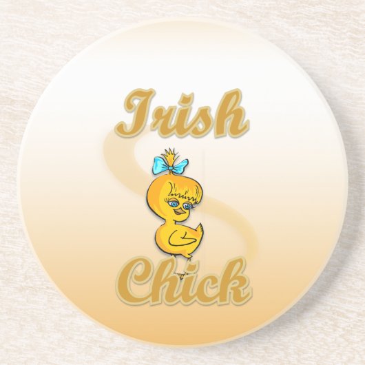 Irish Chick Zandsteen Onderzetter (Voorkant)