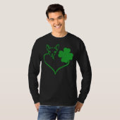 Irish Chihuahua Face Shamrock St Patricks Day Dog T-shirt (Voorkant volledig)
