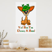 Irish Chihuahua Poster (Keuken)