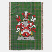 Irish Child Coat of Arms Family Crest Ireland Deken (Voorkant Verticaal)