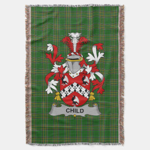 Irish Child Coat of Arms Family Crest Ireland Deken