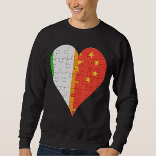 Irish Chinese Flag Heart Trui