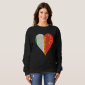 Irish Chinese Flag Heart Trui (Voorkant volledig)