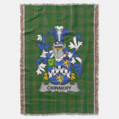 Irish Chinnery Coat of Arms Family Crest Ireland Deken (Voorkant Verticaal)