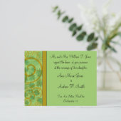 Irish Christelijk Wedding Invitation Blue Green Uitnodiging Briefkaart (Staand voorkant)