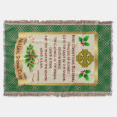 Irish Christmas Blessing w/Irish National Tartan Deken (Voorkant)