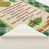 Irish Christmas Blessing w/St. Patrick Tartan Sherpa Deken (3/4)
