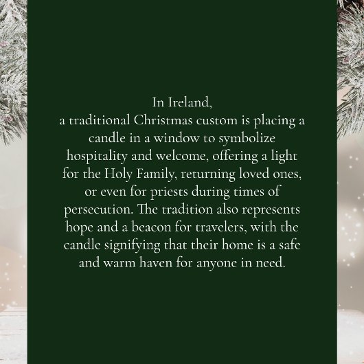 Irish Christmas Candle in Window Happy Christmas Kaart