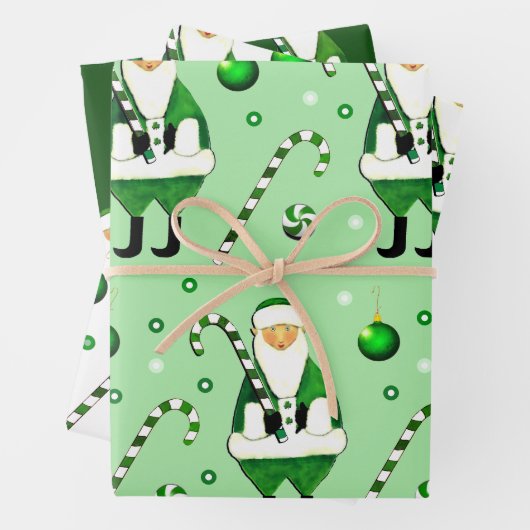 Irish Christmas Gift Wrapping Paper Sheets (In situ)
