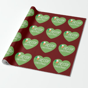 Irish Christmas Heart Cadeaupapier