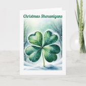 Irish Christmas Shenanigans gepersonaliseerd Feestdagen Kaart (Voorkant)
