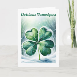 Irish Christmas Shenanigans gepersonaliseerd Feestdagen Kaart