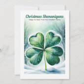 Irish Christmas Shenanigans gepersonaliseerd Feestdagenkaart (Voorkant)