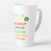 Irish Cities Subway Art Latte Mok (Rechterhoek)