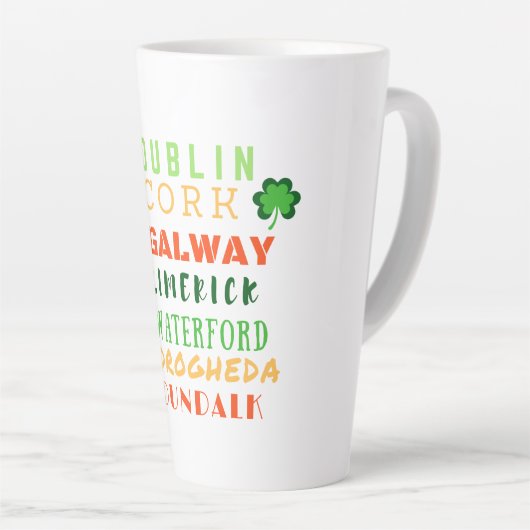 Irish Cities Subway Art Latte Mok (Rechterhoek)