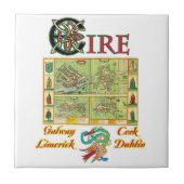 Irish Cities Tile en Trivet Tegeltje (Voorkant)