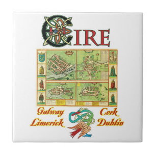 Irish Cities Tile en Trivet Tegeltje