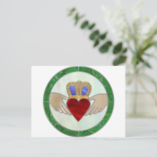 Irish Claddagh Briefkaart (Staand voorkant)