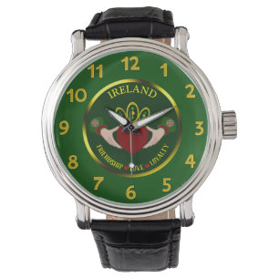 Irish Claddagh gepersonaliseerd Horloge