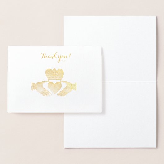 Irish Claddagh Hartelijk dank Folie Kaarten (Display)