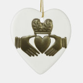 Irish Claddagh kerstversier Keramisch Ornament (Rechts)