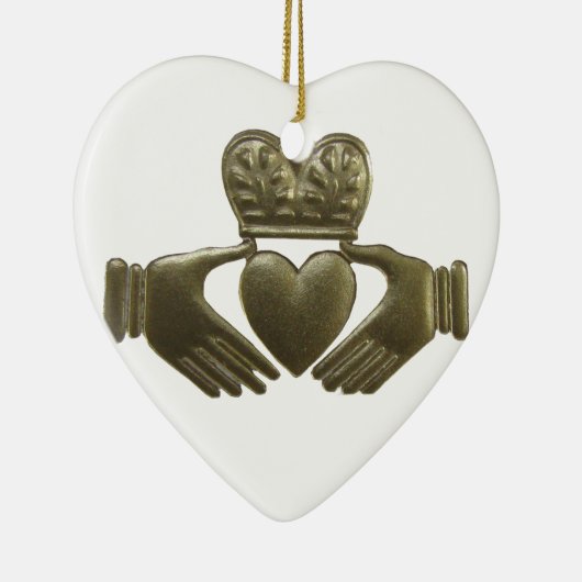 Irish Claddagh kerstversier Keramisch Ornament (Rechts)