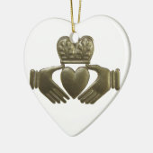 Irish Claddagh kerstversier Keramisch Ornament (Links)