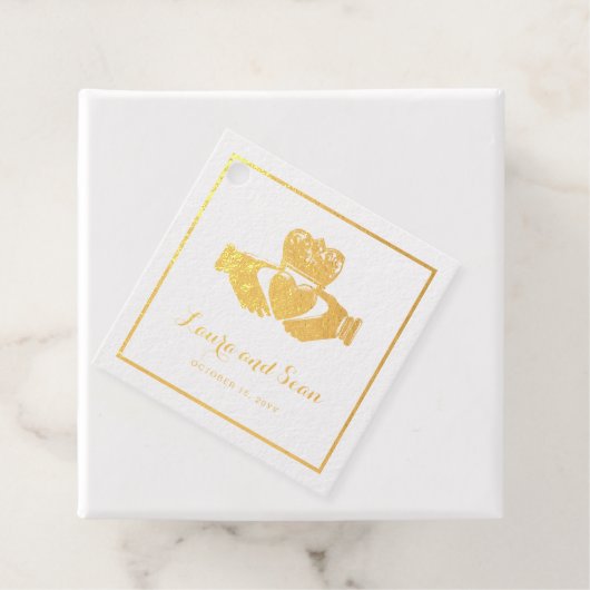 Irish claddagh | Liefde loyaliteit en vriendschap Bedankjes Labels (Met doos)