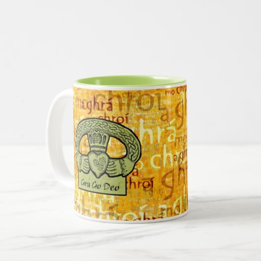 Irish Claddagh mok Love Forever (Voorkant links)