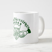 Irish Claddagh Ring Celtic Heart Blessings Grote Koffiekop (Voorkant rechts)