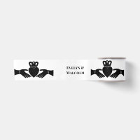 Irish Claddagh Ring Simple Black and White Wedding