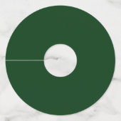 Irish Claddagh Ring Simple Graphic Green Wedding Wijnglaslabel (Achterkant)