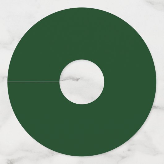 Irish Claddagh Ring Simple Graphic Green Wedding Wijnglaslabel (Achterkant)