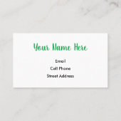 Irish Claddagh Ring Visitekaartje (Achterkant)