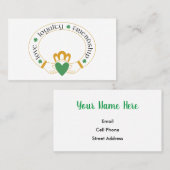 Irish Claddagh Ring Visitekaartje (Voorkant / Achterkant)