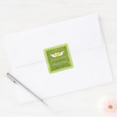 Irish Claddagh Ring Wedding Save the Date Vierkante Sticker (Envelop)