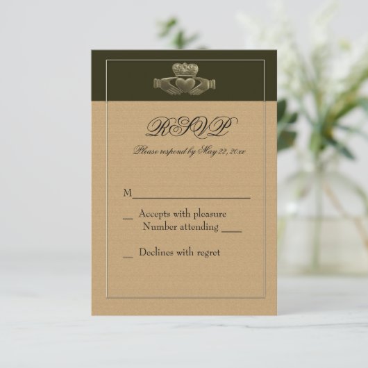 Irish Claddagh RSVP (Staand voorkant)