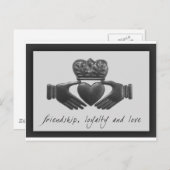 Irish Claddagh, vriendschap, loyaliteit en liefde Briefkaart (Voorkant / Achterkant)
