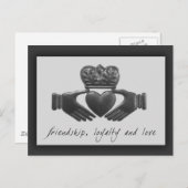 Irish Claddagh, vriendschap, loyaliteit en liefde Briefkaart (Voorkant / Achterkant)