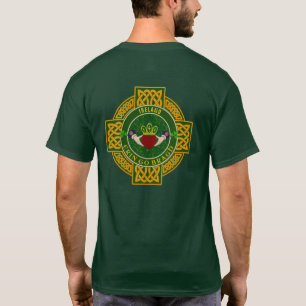 Irish Claddagh w/Golden Celtic Cross Gepersonalise T-shirt